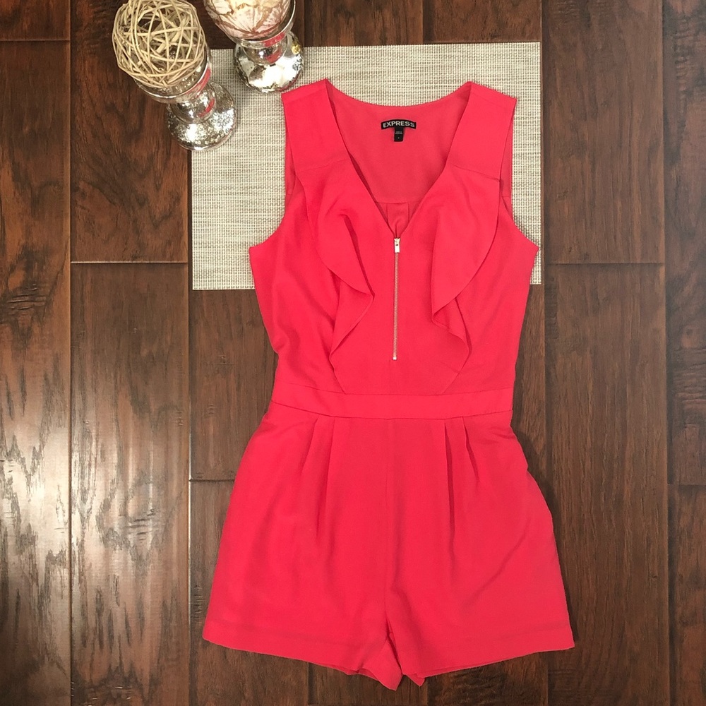 Express Pink Ruffle Romper